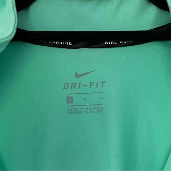 Nike Dry Fit Green Element Running 1/2 Zip Running Jacket Shirt Green Medium - Picture 11 of 11